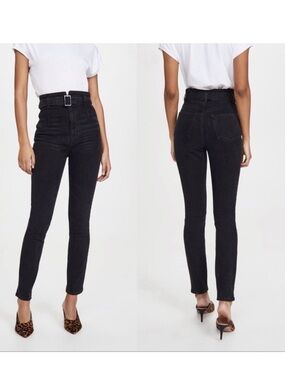 Reformation Kayo High & Skinny Jeans in Erie Black size 28